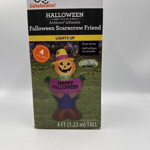 Falloween Scarecrow Friend 4' Inflatable - Way to Celebrate